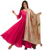 GoSriKi Women's Cotton Anarkali Kurta and Dupatta (Without Palazzo)