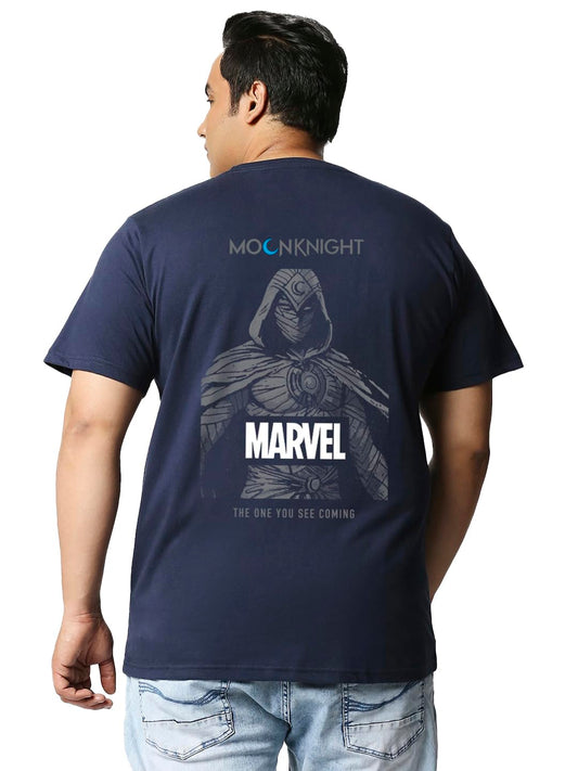 Bewakoof Official Marvel Merchandise MenS Graphic Printed Regular Fit Plus Size T-Shirt_625670_Blue_3Xl