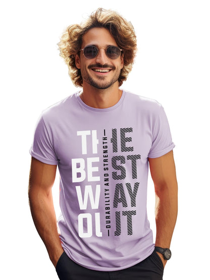 ADRO Motivational Quote Printed T-Shirt for Men - 100% Cotton, Regular Fit, Soft Breathable Fabric | RN23-M-BEST-PU