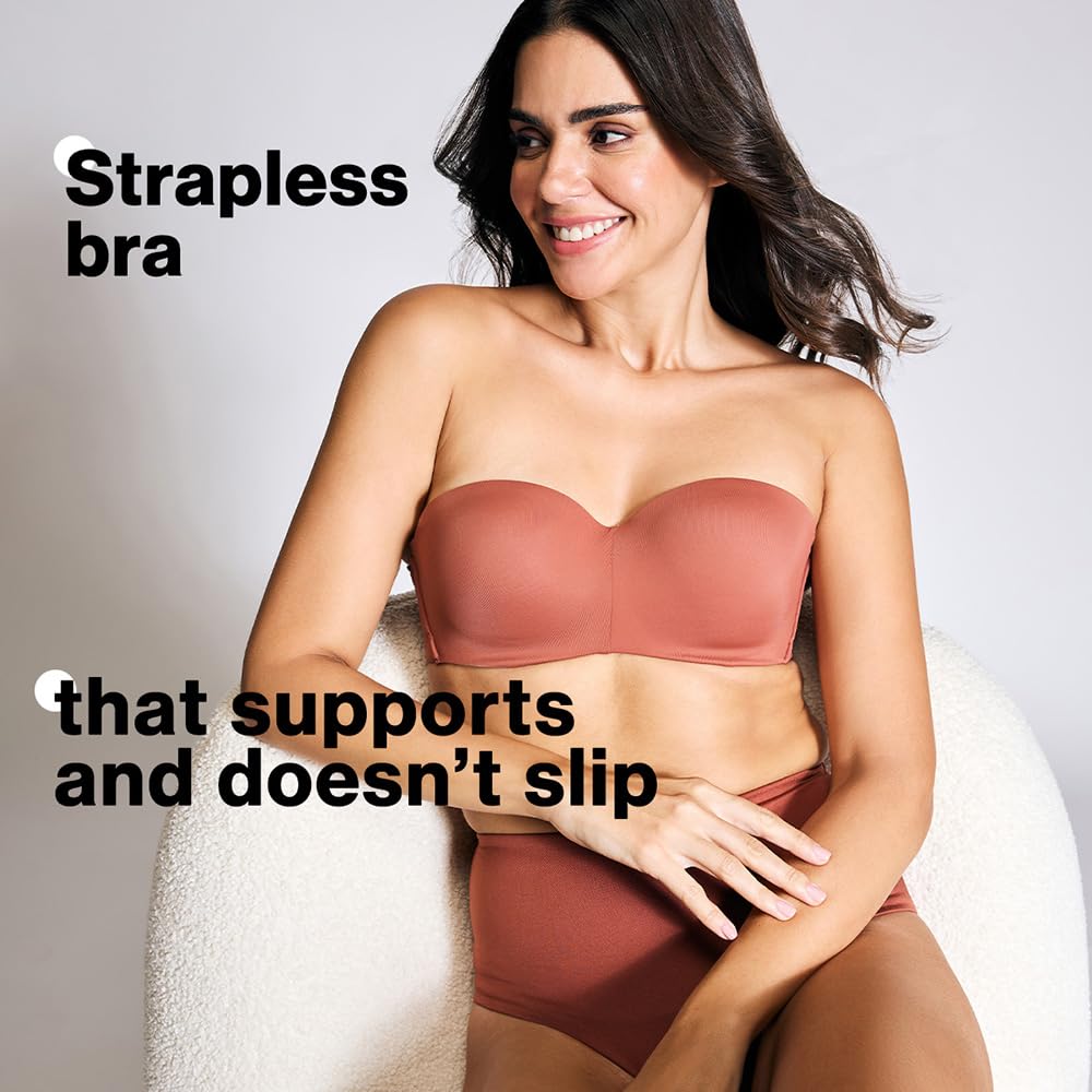 Nykd (Nyb027 Padded & Wired Ultimate Multiway Strapless Bra For Women | Anti Slip Bra With Seamless Neckline & Soft Detachable S