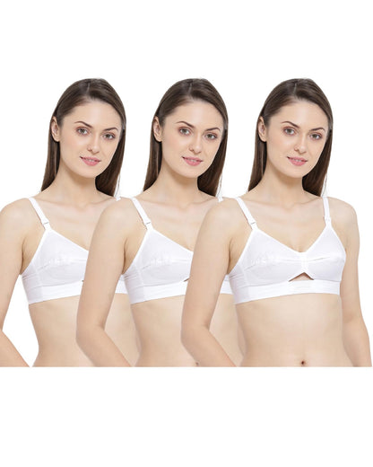 Rupa Womens Cotton Foam Wire Free Everyday Bra White