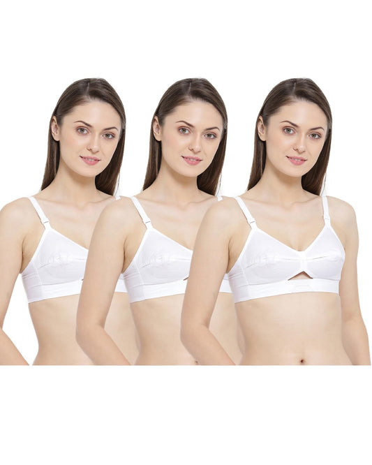 Rupa Womens Cotton Foam Wire Free Everyday Bra White
