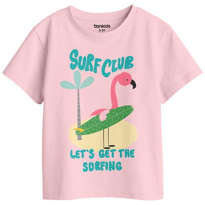 Bon Organik Girls Regular Fit T-Shirt (BON16106_Multi