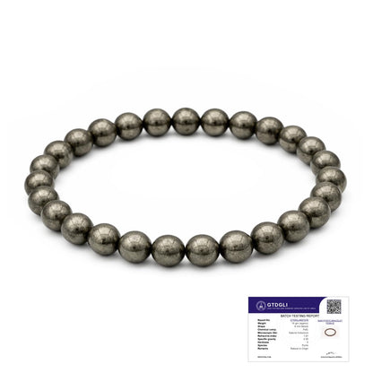 Astrotalk Raw Pyrite Bracelet for Women (6mm Beads) | Pyrite Stone for Wealth, Prosperity & Good Luck | Boosts Confidence, Focus & Motivation | Hand Bracelet for Women | Gift for Woman