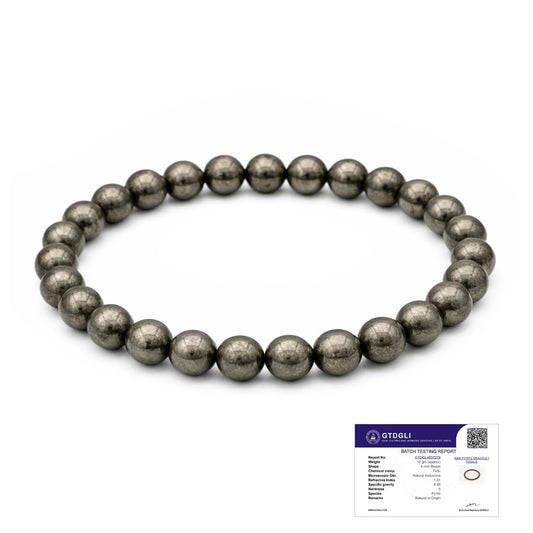 Astrotalk Raw Pyrite Bracelet for Women (6mm Beads) | Pyrite Stone for Wealth, Prosperity & Good Luck | Boosts Confidence, Focus & Motivation | Hand Bracelet for Women | Gift for Woman