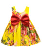 A.T.U.N. (ALL THINGS UBER NICE) Girls Floral Printed Round Neck Sleeveless Bow Fit & Flared Dress