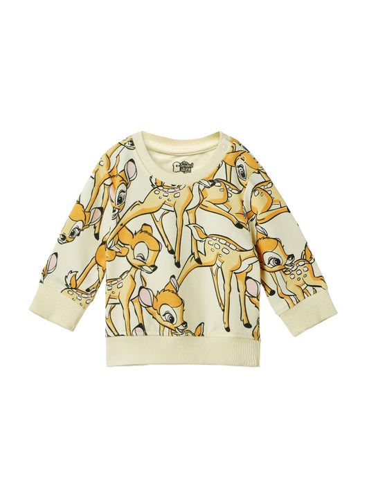 The Souled Store Official Girls Disney: Cute Bambi Cotton Sweatshirts Brown Soft and Lightweight Womens Sweatshirts Ladies Fem