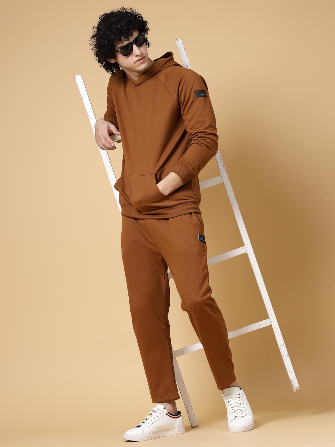 Rigo Cotton Fleece Full Sleeves Oversized Co-ord Set for Men | Printed Hooded Track Suit Set for Men