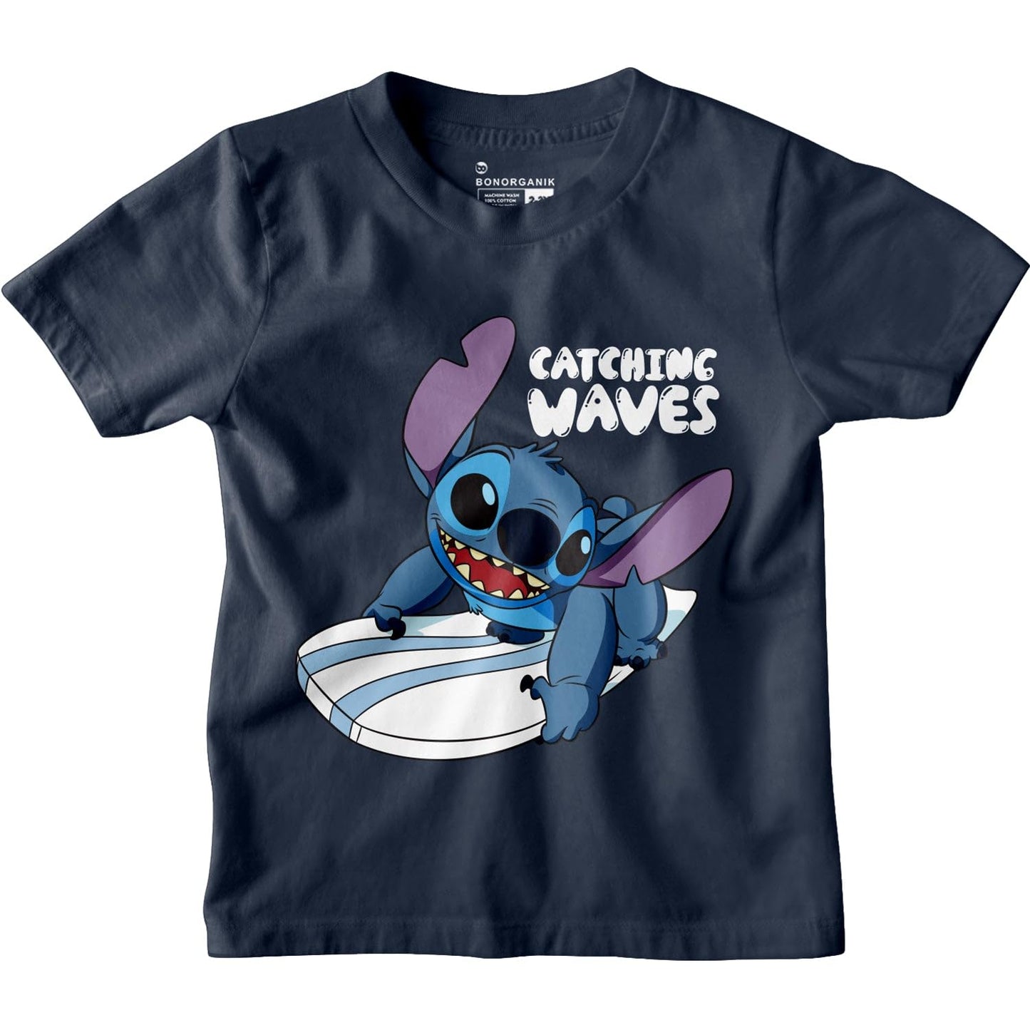Bon Organik Boys Regular Fit T-Shirt (BON15079_Navy Blue