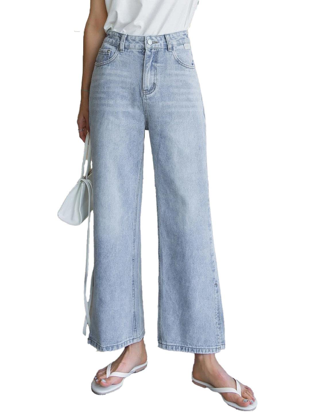 Kotty Womens Cotton Lycra Blend Straight Fit High Rise Jeans