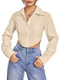Greciilooks WomenS Regular Fit Western Shirt (Gl-W1915_Cream