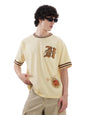 The Souled Store Official Stranger Things: Hellfire Club Men And Boys Short Sleeve Round Neck Off-White Graphic Printed Cotton O