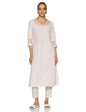 Aurelia WomenS Cotton Solid Regular Pink Sequined Lurex Striped Kurta (23Fea13940-704155