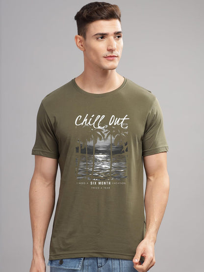 ADRO Mens Nature Graphic Tshirt - Premium Cotton T-Shirt with Stunning Nature Design - Best for Outdoor Enthusiasts Print Olive