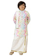 A.T.U.N. (ALL THINGS UBER NICE) Boys Cube Printed Kurta with Elasticated Mundu with Underneath Shorts Set