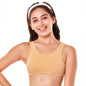 Enamor Womens Wide Strap Stretch Cotton Non-Padded Antimicrobial Beginners Pop-on Wireless Teenager Bra Full Coverage Bra - BB0