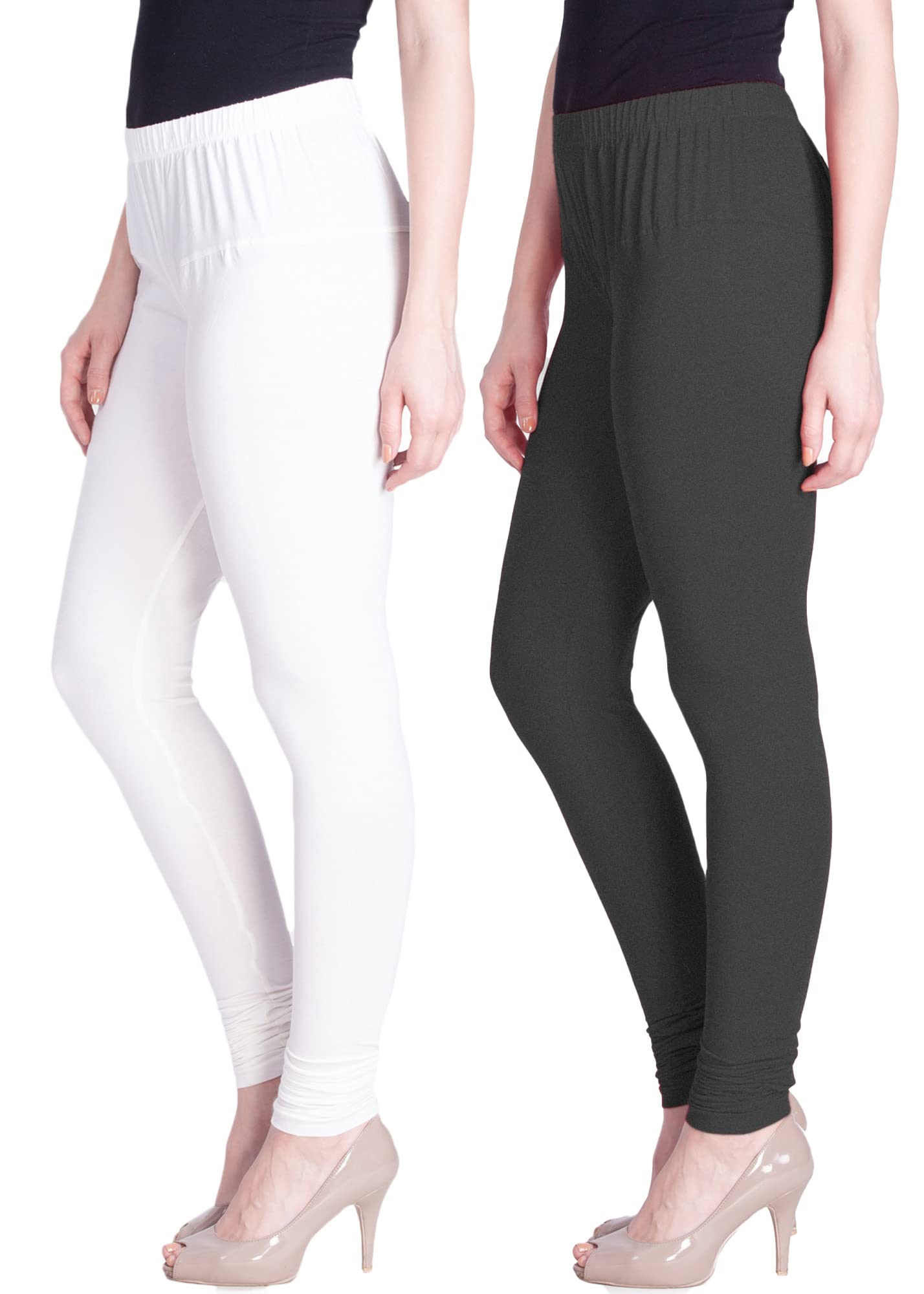 Lyra Cotton Premium Churidar Leggings For Women (Pack Of 2)