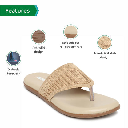 Ortho Joy Fancy Doctor Slippers | Comfortable Flat Sandals For Women Stylish