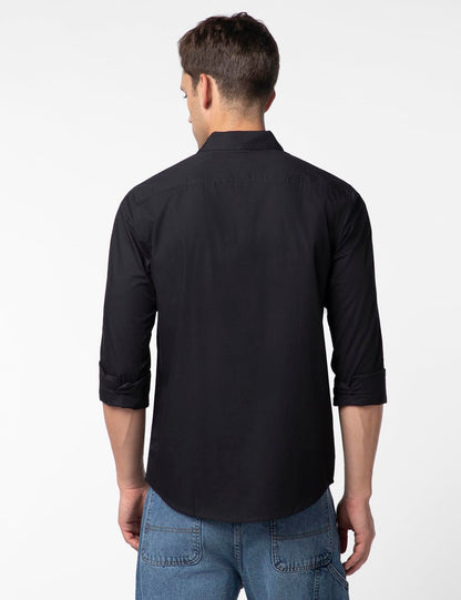 FYLTR Mens Solid 100% Cotton Casual Full Sleeves Shirt with Pocket