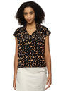 Allen Solly Women Printed Casual Polyester Half Sleeve Short Sleeve T-Shirt