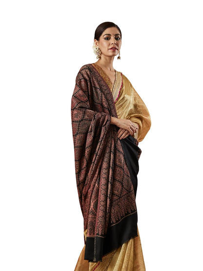 Pashmoda Women Shabnam Kashmiri Jamawar Woven Shawl (Size: 101X203 CM)