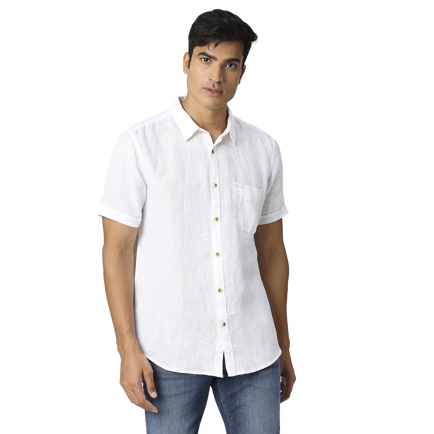 Pepe Jeans Kingsman Ss Pure Linen Shirt, White, L