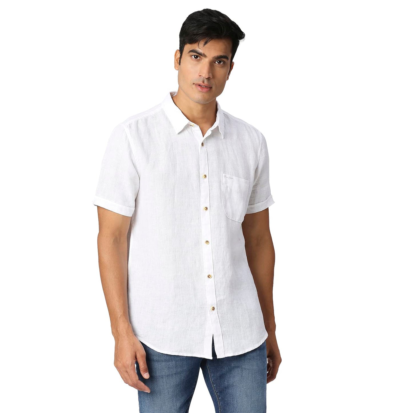 Pepe Jeans Kingsman Ss Pure Linen Shirt, White, Xxl