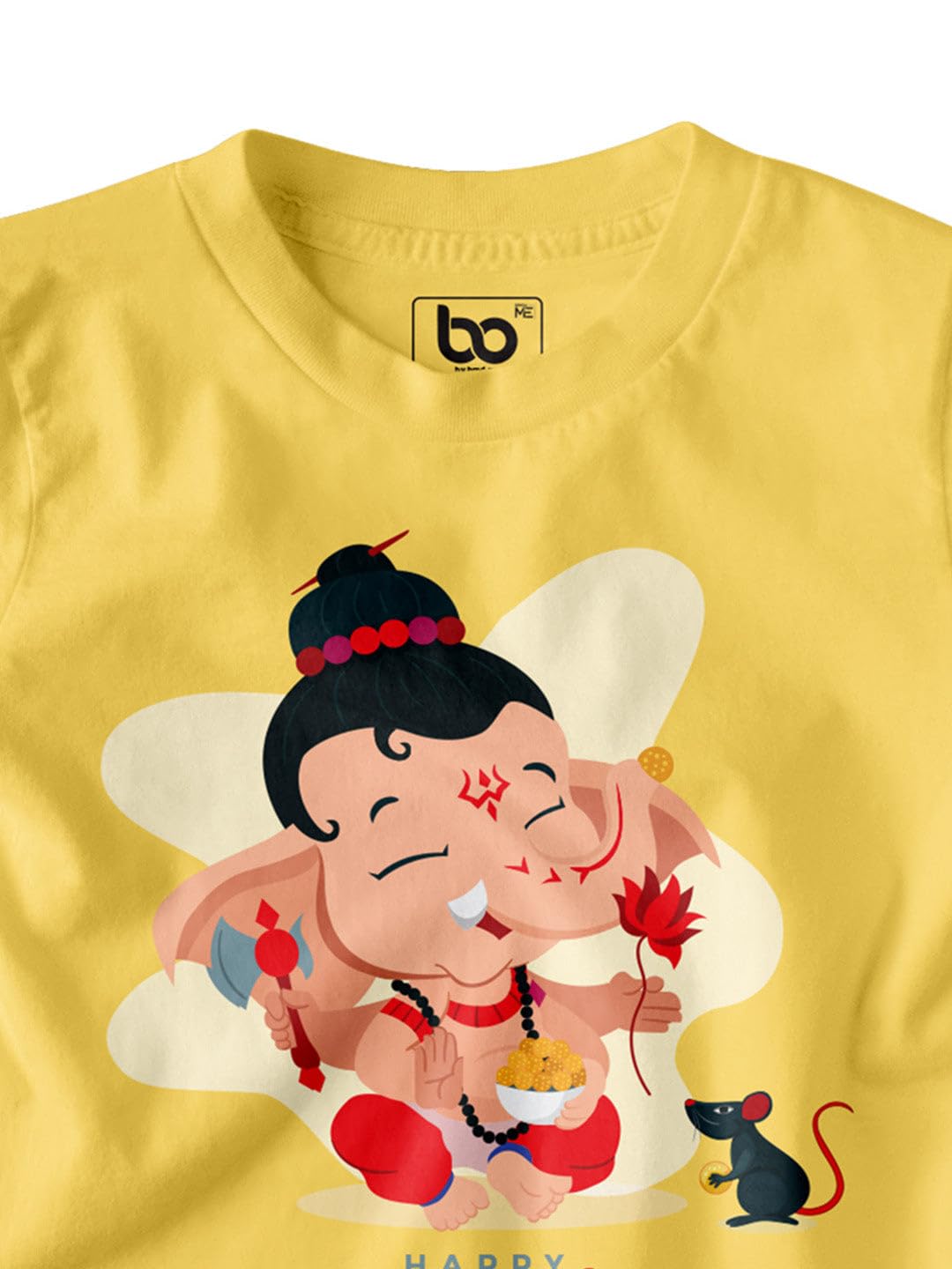 Bon Organik Boys Regular Fit T-Shirt (BON15101_Yellow