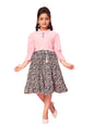 Aarika Girls Pink Colour Georgette Printed Frock (MD-42293-PINK-22)