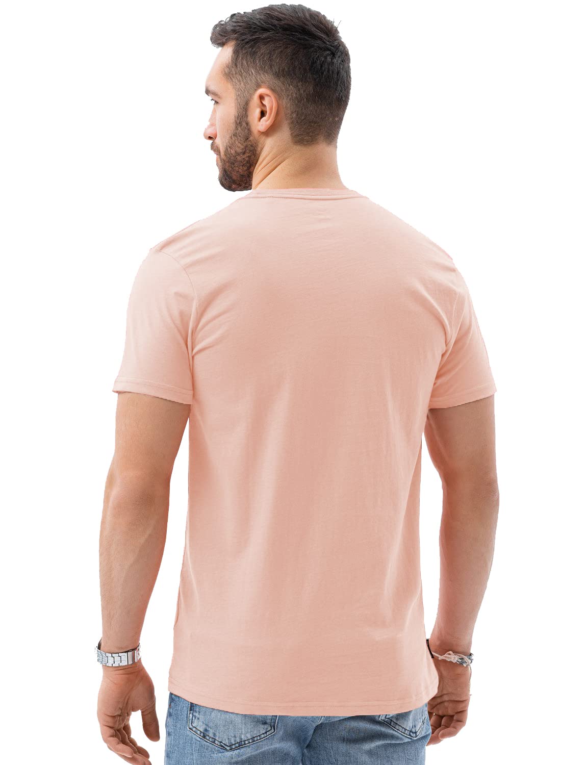 ADRO Mens Never Settle Cotton T-Shirt (RN22-03-SET-CO_Coral)