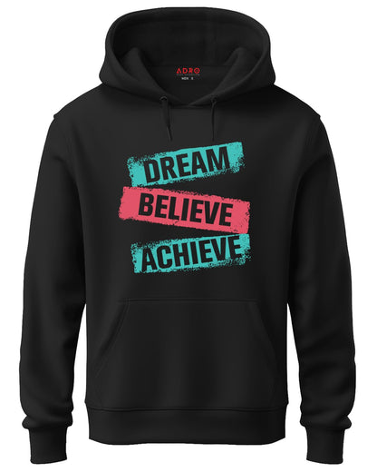 ADRO Men's Cotton Hooded Hoodie (H20-M-DBA-BL_Black)