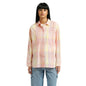 Pepe Jeans WomenS Checkered Oversized Fit Shirt (Pl304909_Yellow_Pink