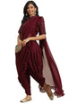 Libas WomenS Pure Georgette Saree (20237O_Purple)