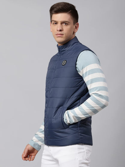 Dennis Lingo Polyester Regular Fit Long Sleeves MenS Solid Puffer Jacket With 2 Pockets - Lightweight Casual Winterwear For Men