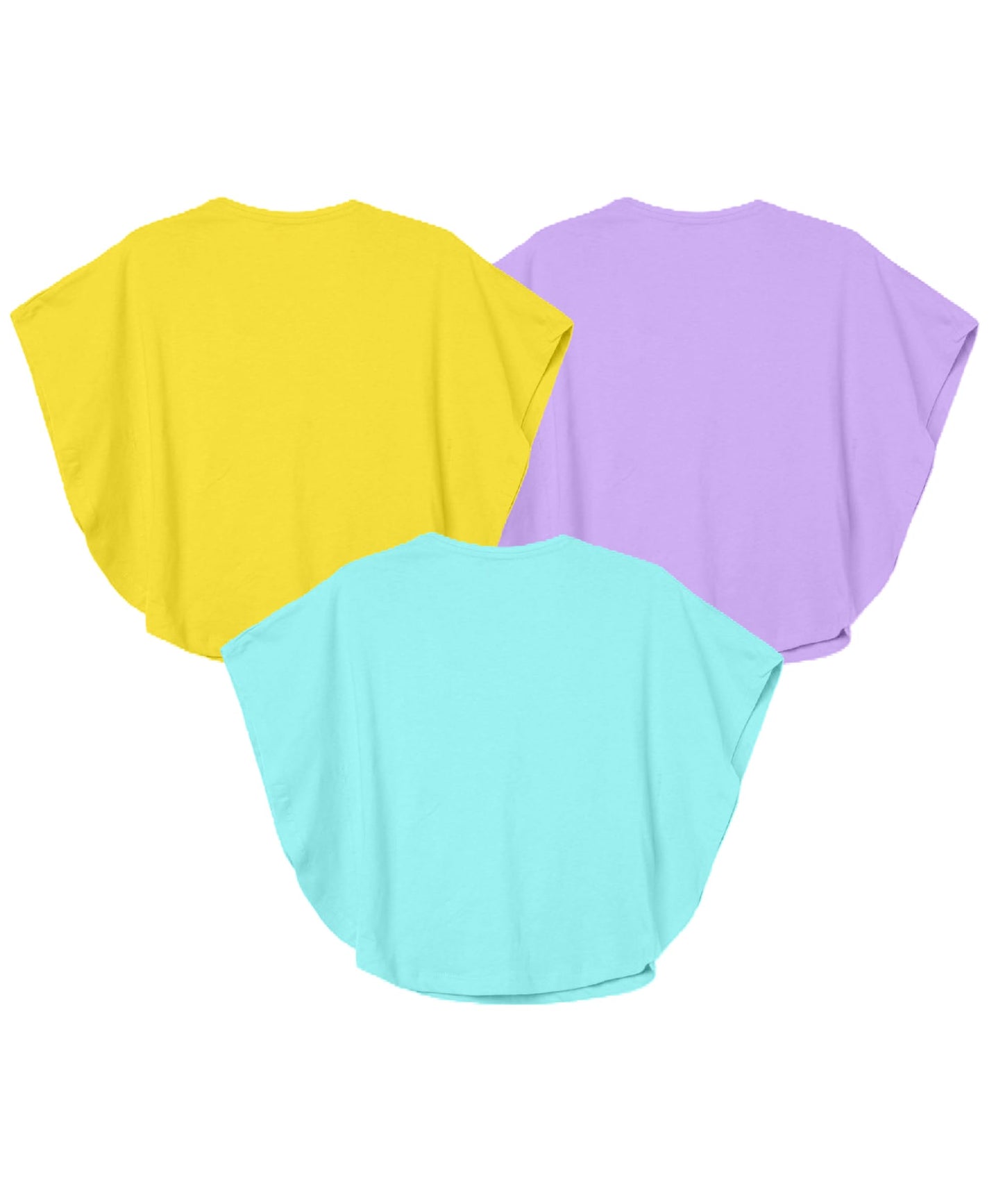 Kyda Kids 100% Cotton Printed Stylish Tshirt, Regular Fit Tops For Girls - (Pack Of 3)