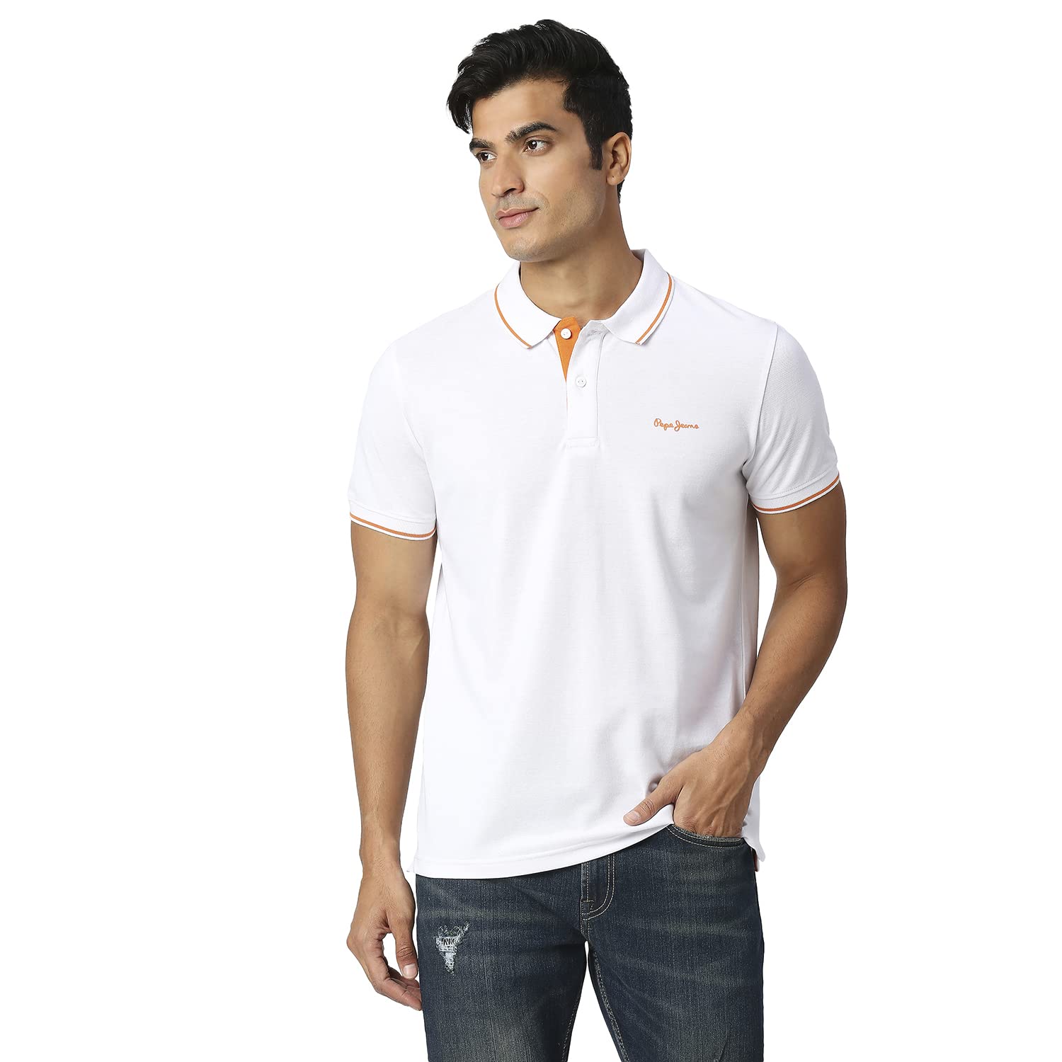 Pepe Jeans Maxton Solid Polo, White, M