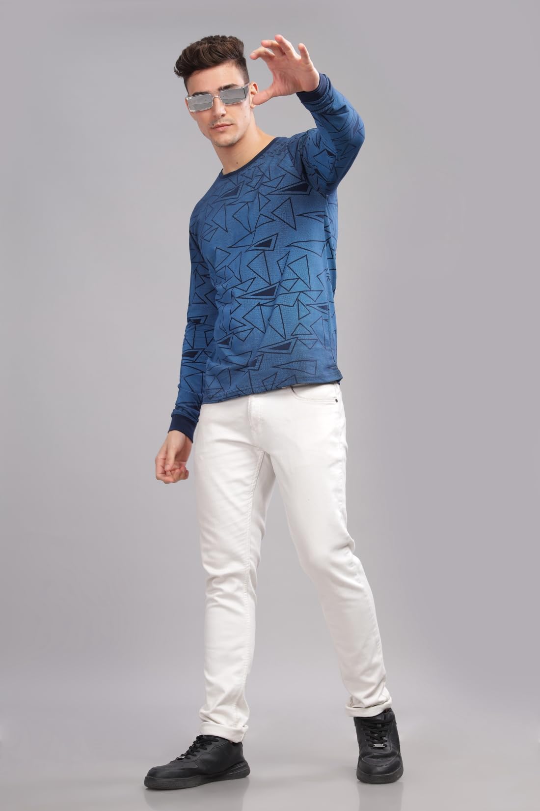 ADRO Full Sleeve Tshirt for Men | Printed T Shirt for Men | 100% Cotton Tshirt | Full Sleeve T-Shirt | Mens Full Sleeves T Shirt
