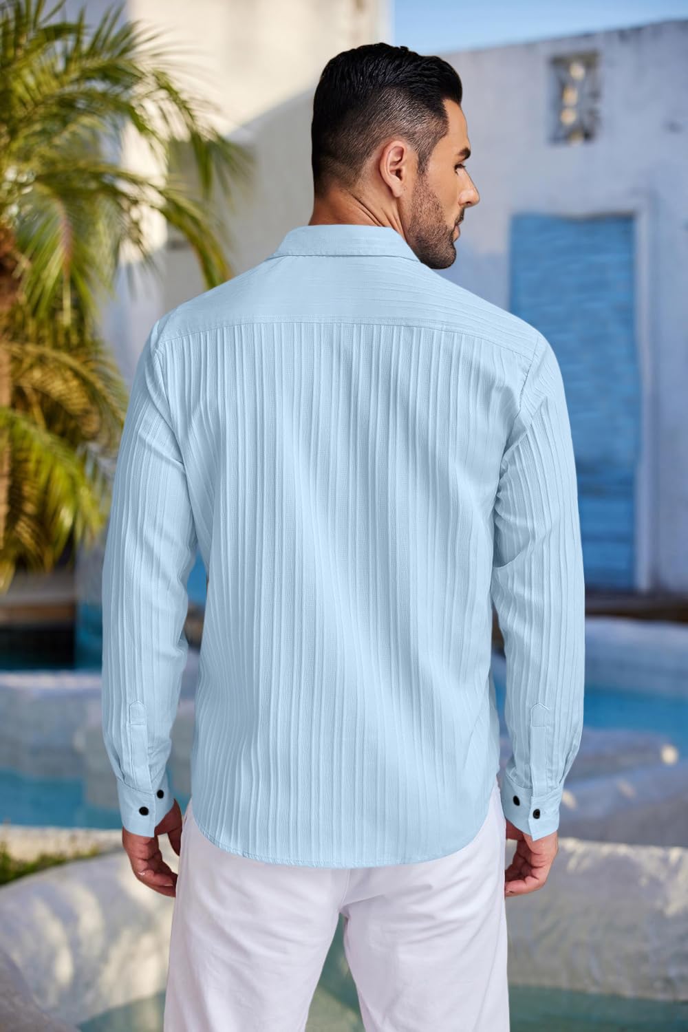 ROYALSCOUT Mens Cotton Blend Full Sleeve Short Kurta Featuring Mandarin Collar Perfect for Ethnic Styling, Work Gatherings, or