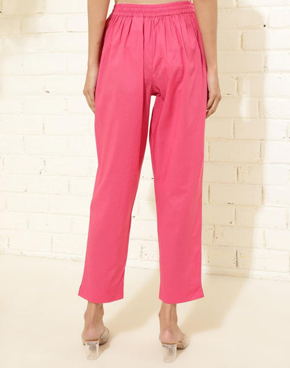 Fabindia WomenS Regular Casual Pants (2124217Pink_Pink