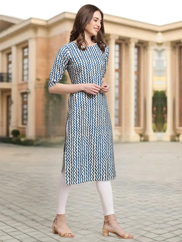 Pinkmint Crepe Digital Printed Kurti For Womens Straight Kurti For Women (Pack Of 5)