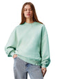 Kotty WomenS Fleece Sweatshirt Solid Pattern With Classic Round Neck(Green,M)