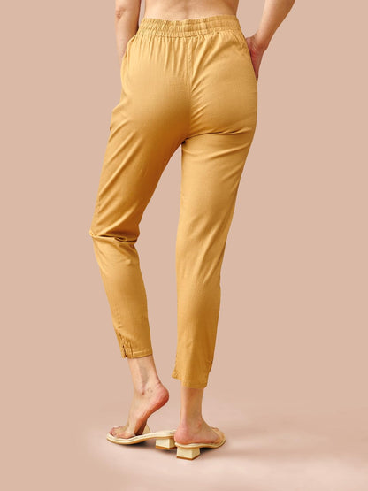 Lyra Cotton Pant For Women  Stylish & Comfortable Slub Cotton Blend With Lycra | Plus Fit | Cross Pocket Design | Color Lock Tec