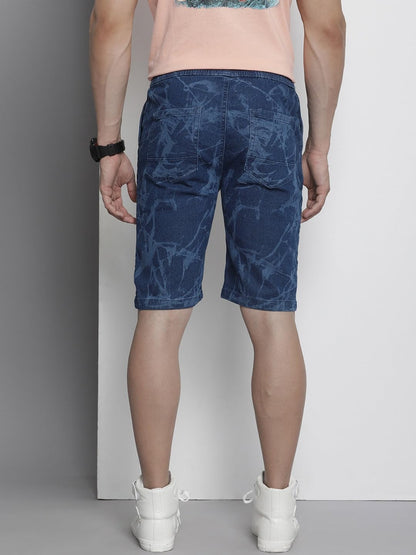 The Indian Garage Co Men Regular Fit Solid Mid-Rise Denim Shorts