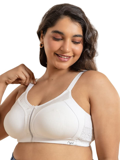 Nykd By Nykaa WomenS Full Support M-Frame Heavy Bust Everyday Cotton Bra | Non-Padded | Wireless | Full Coverage| Bra, Nyb101, W