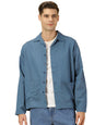 Thomas Scott Oversized Linen Double Pocket Solid Shirts for Mens Teal