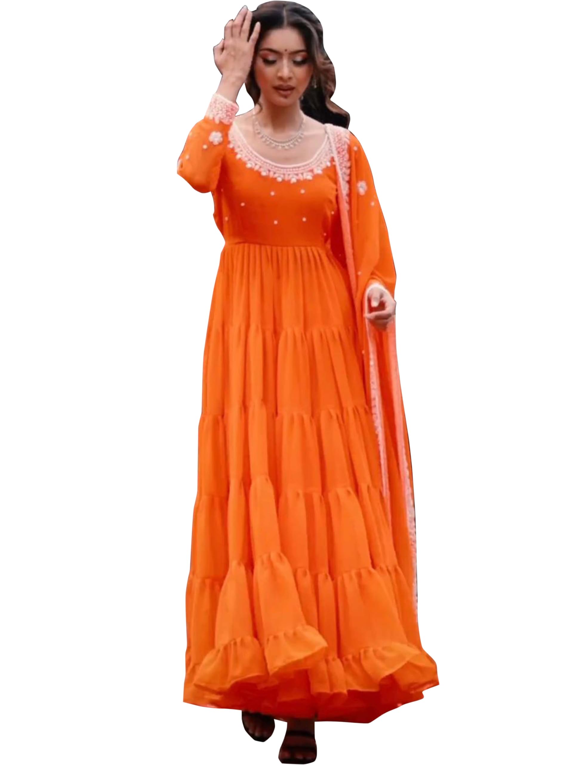 Fashion Basket Georgette Anarkali Dress For Women