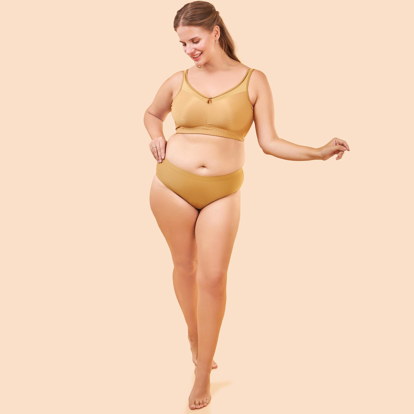 Enamor FB12 Full Support Smooth Super Lift Bra - Non-Padded, Wirefree & Full Coverage Buff