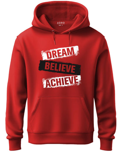 ADRO Men's Cotton Hooded Hoodie (H20-M-DBA-RD_Red)
