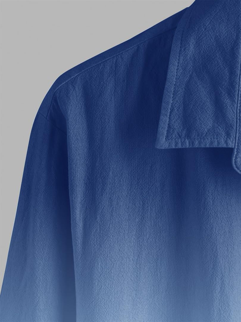 BE ACTIVE Mens Casual Linen Blend Ombre Faded Shirt || Casual Shirts for Men || Men Casual Shirt || Casual Wear Shirts (CPR0156