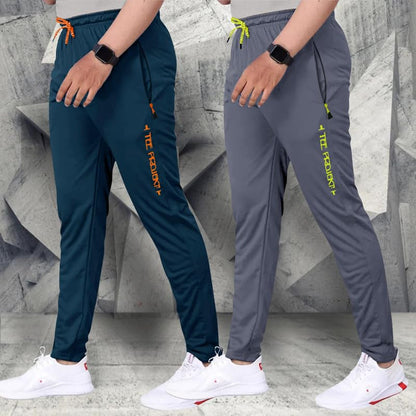 Tee Projekt Lycra Combo Soild & Zippered Pockets Style Regular Fit Track Pant for Men Jogger, Gym Wear, Yoga